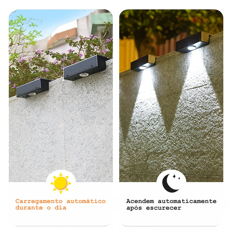 Kit 06 Luz Solar de Jardim Branco Céu - Multiuso (Carrega com a Luz Solar)