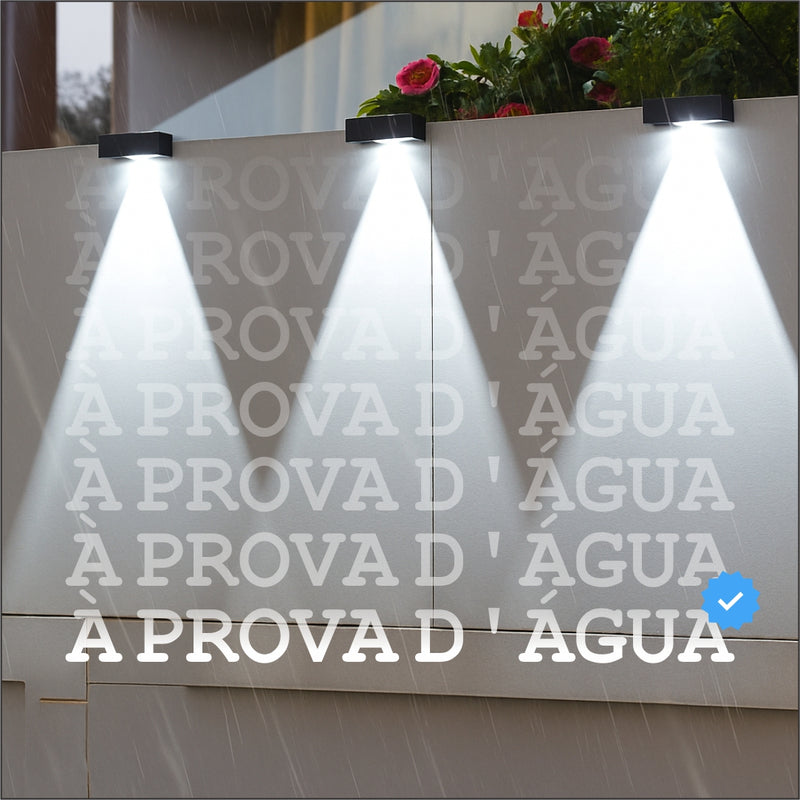 Kit 06 Luz Solar de Jardim Branco Céu - Multiuso (Carrega com a Luz Solar)