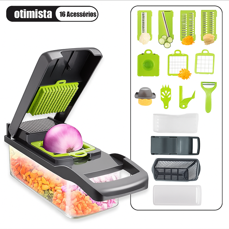 Fatiador Multifuncional 16 Em 1 Para Vegetais/Frutas/Legumes