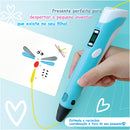 Caneta Impressora 3D PLA Bella + 10 BRINDES Filamento Colorido 50 Metros