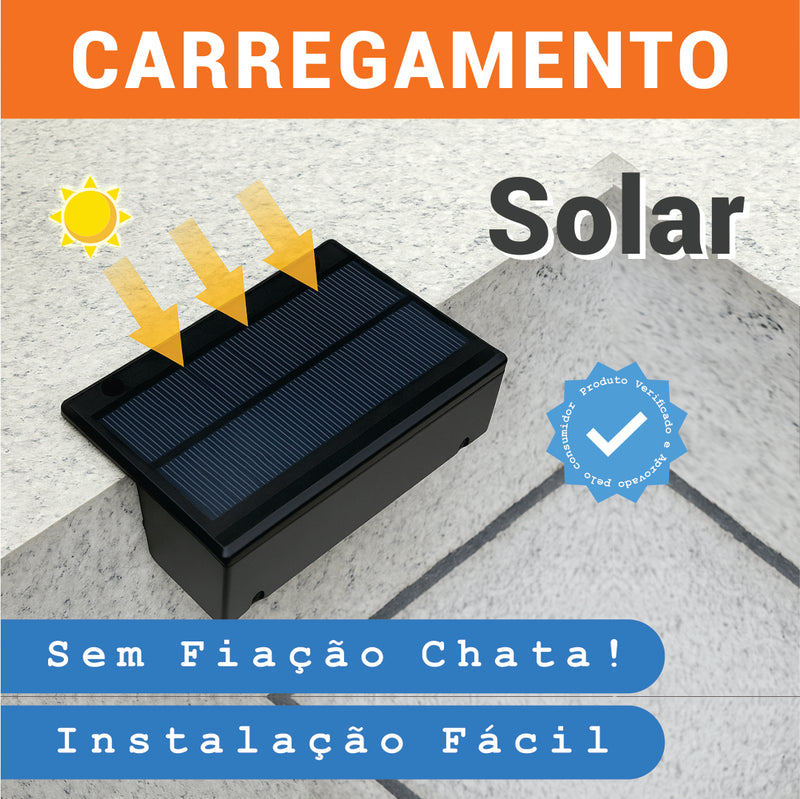 Kit 06 Luz Solar de Jardim Branco Céu - Multiuso (Carrega com a Luz Solar)